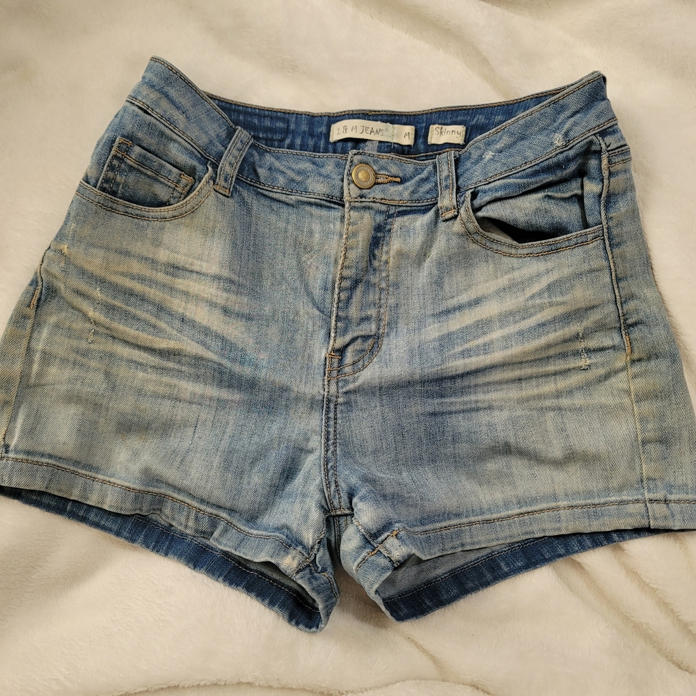 Stretch Denim Jean Shorts Women’s Size Medium‎ Wash Blue Casual